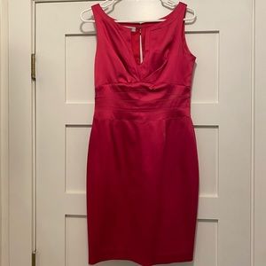 Cocktail length pink dress